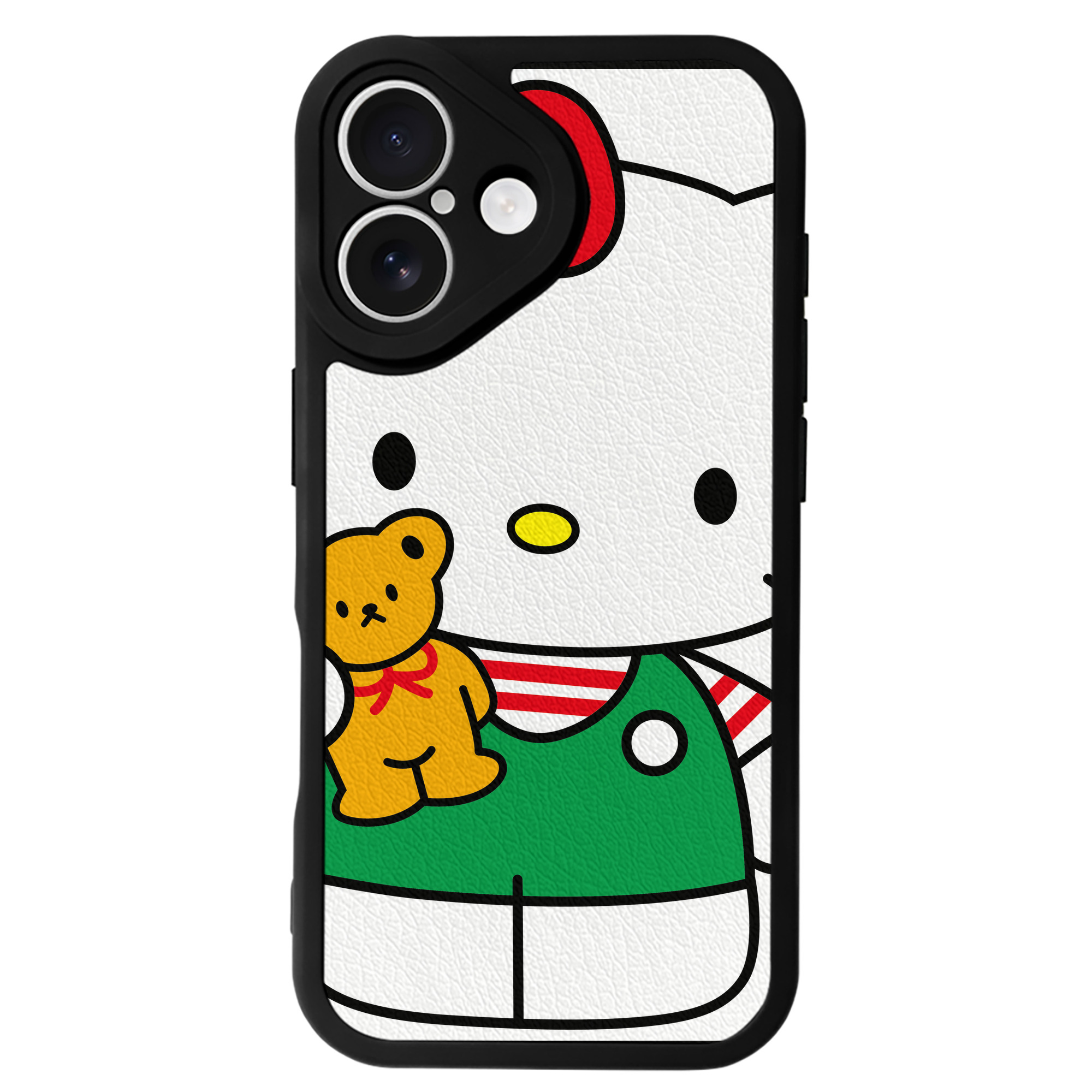 （画像用） Hello Kitty ハローキティ 【iPhone 16シリーズ対応】シリコンスマホケース（レザー調） 材質：シリコン
